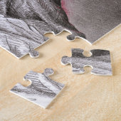 フラメンコ踊りの女性火山シュラルペンアート ジグソーパズル (側面)