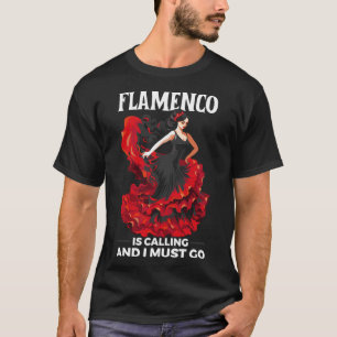 フラメンコ踊りスペインのダンサースペインフラメンコダン Tシャツ