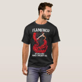 フラメンコ踊りスペインのダンサースペインフラメンコダン Tシャツ (正面フル)