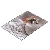 フラメンコ踊り女性火山の超現実的な鉛筆アート ノートブック (左側)