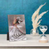 フラメンコ踊り女性火山の超現実的な鉛筆アート フォトプラーク (側面)