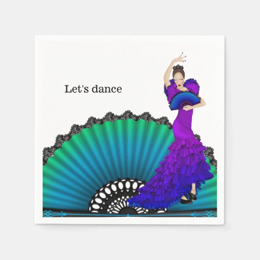 フラメンコ スタンダードカクテルナプキン (正面)