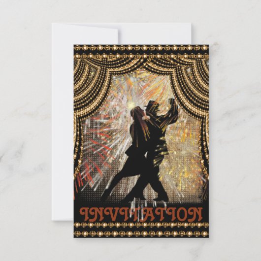 フラメンコ ラテンダンス ご招待 招待状 (正面)