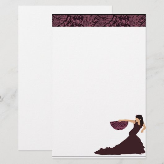 フラメンコ 便箋 (正面/裏面)