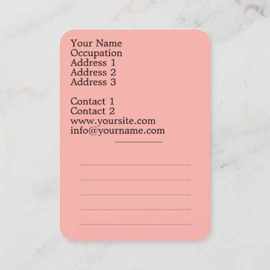 フラメンコ – 名刺 (裏面)