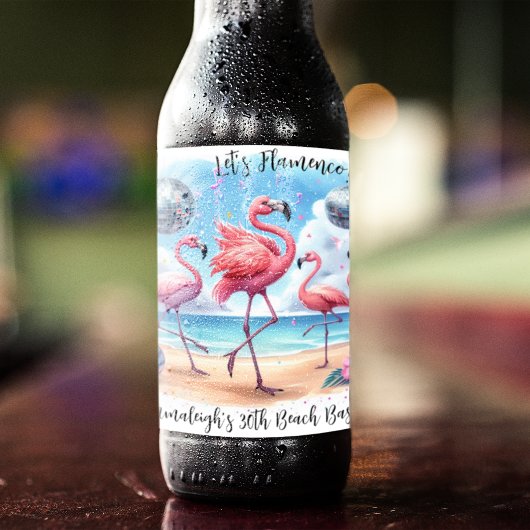 フラメンゴでお祝いしよう!誕生日ビーチパーティー ビールラベル