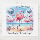 フラメンゴでお祝いしよう!誕生日ビーチパーティー ビールラベル (シングルラベル)