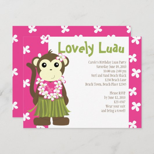 フラモンキー 招待状 (正面/裏面)
