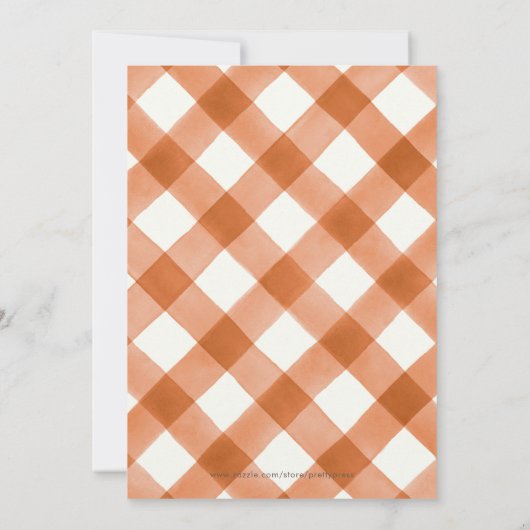 フラルでジェンダーニュートラルなリトル パンプキン ベイビーシャワー 招待状 (裏面)