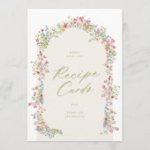 フラルアーチ ブライダルシャワーサイン 5 x 7 レシピカード 招待状 (正面)