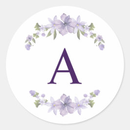 フラルイニシャルステッカー | オーダーメイドモノグラム ラウンドシール