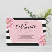 フラルチックなウェディング招待状 / ピンク 招待状 (スタンド正面)