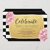 フラルチック ウェディング 招待状 / ゴールド (正面/裏面)