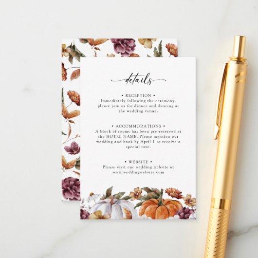 フラルパンプキン エンクロージャーカード (正面/裏面インサイチュ)