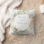 フラルブルー モノグラム ベビー 誕生情報 ぬいぐるみ クッション (ブランケット)