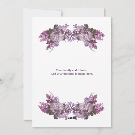 フラルブーケ ウェディング延期 保存日付 シーズンカード (裏面)