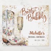 フラルブーツとバブルリー ウェスタンカントリー スパークリングワインラベル (シングルラベル)