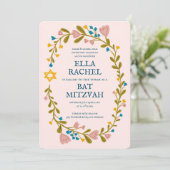 フラルリース バットミッツヴァ 手描き オーダーメイド フォト 招待状 (スタンド正面)