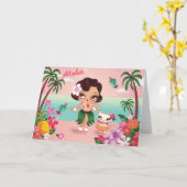 フラルーズアイランドパラダイス-グリーティングカード カード (黄色い花)