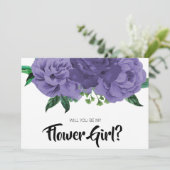 フラル・ウルトラバイオレット・パープル　私のフラワーガールにしてください カード (スタンド正面)
