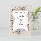 フラル・エレガンス・セーブ・ザ・デート・招待状 招待状 (スタンド正面)