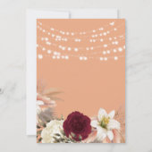 フラル・エロープメント・ウェディング・レセプション 招待状 (裏面)