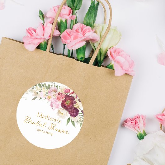 フラル エンブレイス マリッジ ブライダルシャワー ラベル