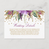 フラル・グリッター・アメジストの結婚式の披露宴の詳細 エンクロージャーカード (正面)