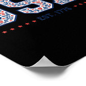 フラル コケッタ アメリカ USA 4th ジュライ 独立記念日 ポスター (角)