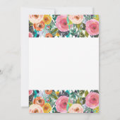 フラル シック ベイビー シャワー 招待状 (裏面)