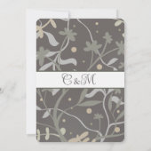 フラル スプリッグ エレガント モダン インスピリテイション ウェディング 招待状 (裏面)