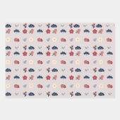 フラル スプリング ボホ ボタニカル ラッピングペーパーシート (正面2)