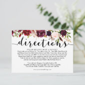 フラル バーガンディー ウェディング ディレクションズ 情報カード エンクロージャーカード (スタンド正面)