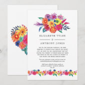 フラル・フィエスタ・ウェディング縮小ゲストリスト 案内状 (正面/裏面)