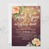 フラル ベイビー シャワー スイート & スパイス & エブリシング ナイス 招待状 (正面)