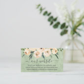 フラル ベージュ サージュグリーン ウェディング ウェブサイト エンクロージャーカード (スタンド正面)