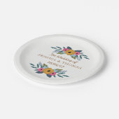 フラル・ホワイト・ウェディングコレクション ペーパープレート (アングル)