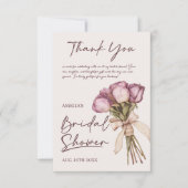 フラル ボーホー ブライダルシャワー サンキューカード (正面)