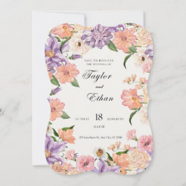 フラル ヴィンテージ ウェディング 招待状