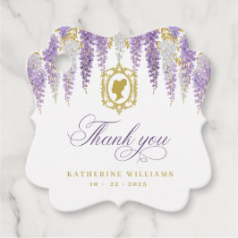 フラル ヴィンテージ ブライダル シャワー フェイバータグ