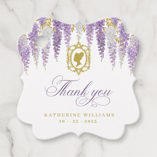 フラル ヴィンテージ ブライダル シャワー フェイバータグ (正面)