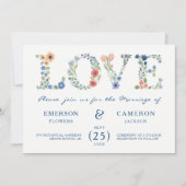 フラル LOVE ウェディング 招待状 (正面)