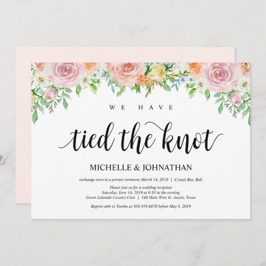 フラロマンス エロープメント レセプション 招待状カード 招待状 (正面/裏面)