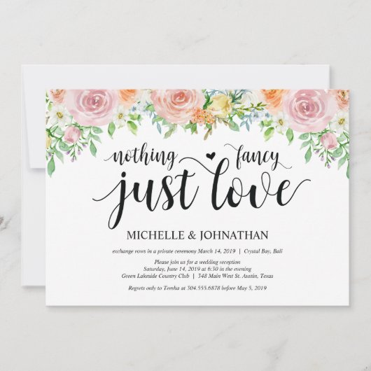 フラロマンティックエロープメント受付招待カード 招待状 (正面)