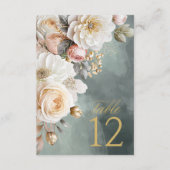 フラローマ ドラマ ウェディング テーブル ナンバー グリーン ID1022 招待状 (裏面)