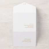 フラローラルドラマウェディンググリーン ID1022 オールインワン招待状 (外側)