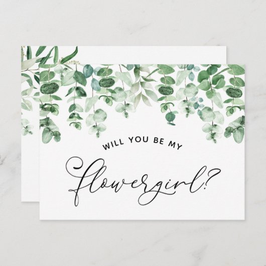 フラワガールにお願いカード 案内ポストカード (正面/裏面)