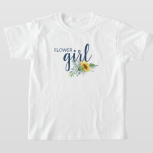 フラワガール サンフラワー ウェディング Tシャツ