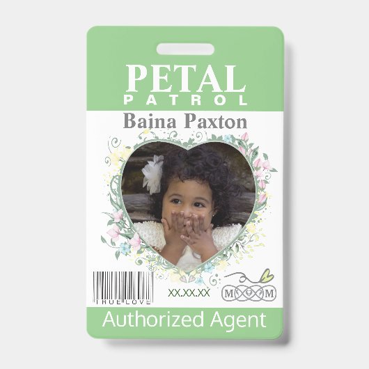 フラワガール ペタルパトロール 春の花 青 バッジ (Front)