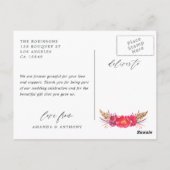 フラワリーサファリウェディング御礼 ポストカード (裏面)